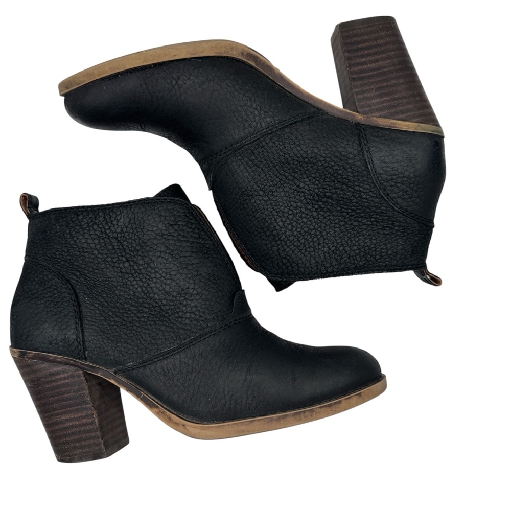 Lucky Brand Ehllen Black Leather Ankle Boots